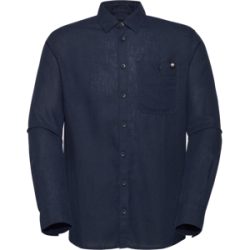 Mammut Langärmliges Alltagshemd mit Naturfasern Alvra Summer Longsleeve Shirt Men Blau XL