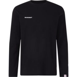 Mammut Baumwoll-Hoodie für jeden Tag Base Longsleeve T-Shirt Men Mini Logo Schwarz S