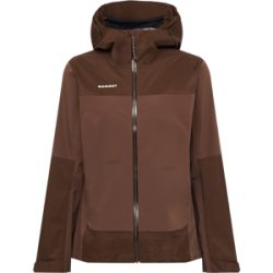 Mammut Strapazierfähige Allwetter-Hardshell-Wanderjacke Ducan Guide HS Hooded Jacket Women Brown XS