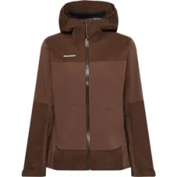Mammut Strapazierfähige Allwetter-Hardshell-Wanderjacke Ducan Guide HS Hooded Jacket Women Brown XL