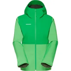 Mammut Leichte, zuverlässige Hardshelljacke zum Wandern Linard Light HS Hooded Jacket Women Grün XS