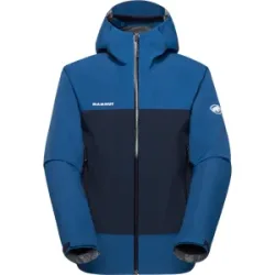 Mammut Leichte, zuverlässige Hardshelljacke für die Berge Crag HS Hooded Jacket Men Blau S