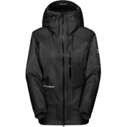 Mammut Ultraleichte Hardshelljacke für die Berge Eiger Nordwand Light HS Hooded Jacket Women Schwarz L