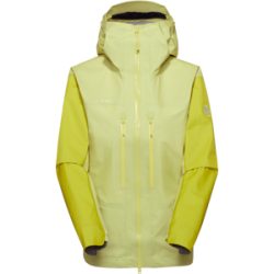 Mammut Ultraleichte, kompakte Hardshelljacke für die Berge Taiss Light HS Hooded Jacket Women Gelb XL