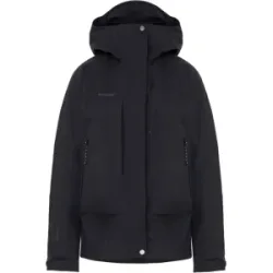 Mammut Leichte, isolierte Hardshell-Skijacke Haldigrat GTX HS Thermo Hooded Jacket Women Schwarz XXL
