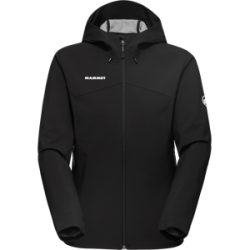 Mammut Winddichte Softshelljacke mit Kapuze Outdoor SO Hooded Jacket Women Schwarz XS