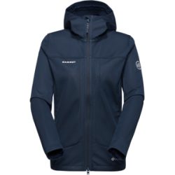 Mammut Vielseitig einsetzbare Softshelljacke für jede Saison Ultimate VIII SO Hooded Jacket Women Blau L