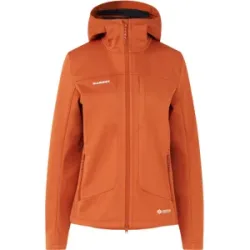 Mammut Vielseitig einsetzbare Softshelljacke für jede Saison Ultimate VIII SO Hooded Jacket Women Brown S