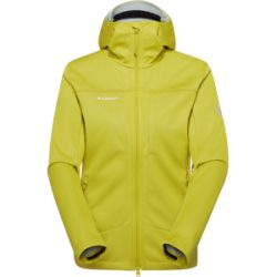 Mammut Vielseitig einsetzbare Softshelljacke für jede Saison Ultimate VIII SO Hooded Jacket Women Gelb XL