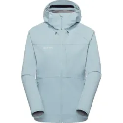Mammut Softshell-Wanderjacke für jede Saison Ultimate Comfort SO Hooded Jacket Women Blau XL