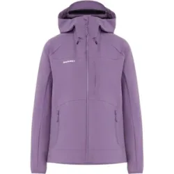 Mammut Softshell-Wanderjacke für jede Saison Ultimate Comfort SO Hooded Jacket Women Lila L