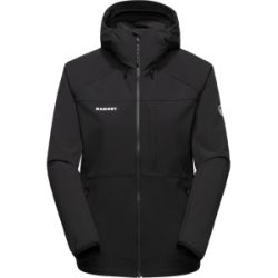 Mammut Softshell-Wanderjacke für jede Saison Ultimate Comfort SO Hooded Jacket Women Schwarz XXL