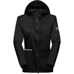Mammut Ultraleichter, kompakter Windbreaker für die Berge Eiger Nordwand Advanced WB Hooded Jacket Women Schwarz XL