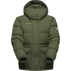 Mammut Wasserabweisende Daunenjacke in traditioneller Alpin-Optik Roseg 2.0 IN Hooded Jacket Women Grün S