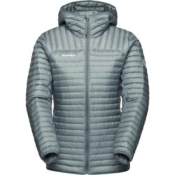 Mammut Vielseitige Daunenjacke für die Berge Broad Peak Light IN Hooded Jacket Women Grau L