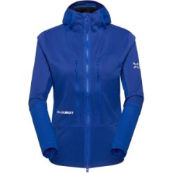 Mammut Vielseitige, wärmeregulierende Hybridjacke für die Berge Eiger Nordwand IN Flex Air Hybrid Hooded Jacket Women Blau L