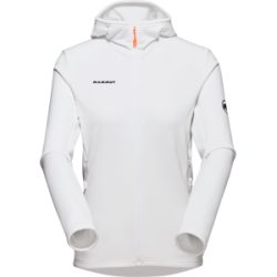 Mammut Leichte, vielseitige Fleece-Kapuzenjacke Aconcagua Light ML Hooded Jacket Women Weiß L