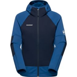 Mammut Abriebfester, dehnbarer Midlayer zum Klettern Massone ML Hooded Jacket Women Blau XS