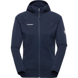 Mammut Warmer, schnelltrocknender Performance-Midlayer mit Kapuze Taiss ML Hooded Jacket Women Blau XXL