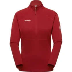 Mammut Warmer Performance-Midlayer mit Halbreissverschluss Taiss ML Half Zip Pull Women Rot XS