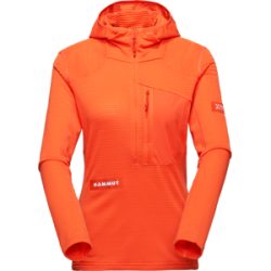 Mammut Vielseitiger, schnelltrocknender Hoodie für die Berge Eiger Nordwand Advanced FL Half Zip Hoodie Women Orange XS