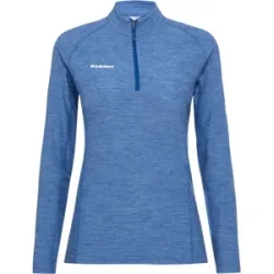 Mammut Vielseitiges Thermo-Langarmshirt mit Wolle Tree Wool Thermal FL Half Zip Longsleeve Women Blau L