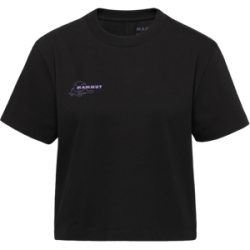 Mammut Kurzes T-Shirt aus ökologischer Baumwolle Base Cropped T-Shirt Women Glacier Schwarz XL