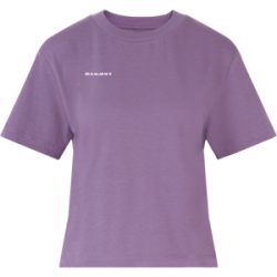 Mammut Kurz geschnittenes Baumwoll-T?Shirt Base Cropped T-Shirt Women Mini Logo Lila M