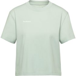 Mammut Kurz geschnittenes Baumwoll-T?Shirt Base Cropped T-Shirt Women Mini Logo Grün XL