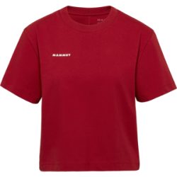 Mammut Kurz geschnittenes Baumwoll-T?Shirt Base Cropped T-Shirt Women Mini Logo Rot XL