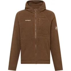 Mammut Warme Sherpa-Fleecejacke für den Alltag Falera Pro ML Hooded Jacket Women Brown M