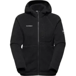 Mammut Warme Sherpa-Fleecejacke für den Alltag Falera Pro ML Hooded Jacket Women Schwarz M