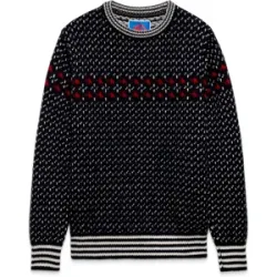 Mammut Formgestrickter Wollpullover im Vintage-Stil x Cabourn Direttissima Wool ML Sweater Schwarz M