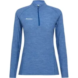 Mammut Vielseitiges Thermo-Langarmshirt mit Wolle Tree Wool Thermal FL Half Zip Longsleeve Women Blau M