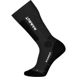 Mammut Atmungsaktive Wandersocken aus Merinomix Mountaineering Merino High Socks Schwarz M/39-41