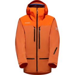 Mammut Abriebfeste Freeride-Hardshelljacke Eiger Free Pro HS Hooded Jacket Men Orange XXL