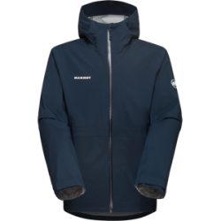 Mammut Leichte, elastische Hardshelljacke zum Wandern Linard Guide HS Hooded Jacket Men Blau S