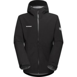 Mammut Leichte, elastische Hardshelljacke zum Wandern Linard Guide HS Hooded Jacket Men Schwarz S