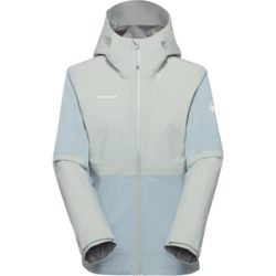 Mammut Leichte, elastische Hardshelljacke zum Wandern Linard Guide HS Hooded Jacket Women Blau L