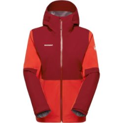 Mammut Leichte, elastische Hardshelljacke zum Wandern Linard Guide HS Hooded Jacket Women Rot XS