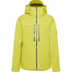 Mammut Isolierte All-Mountain-Skijacke Stoney HS Thermo Hooded Jacket Men Gelb L