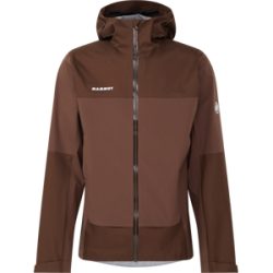 Mammut Strapazierfähige Allwetter-Hardshell-Wanderjacke Ducan Guide HS Hooded Jacket Men Brown L