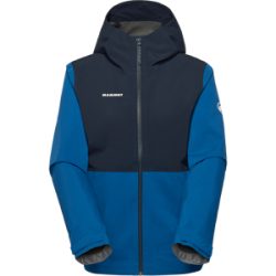 Mammut Leichte, zuverlässige Hardshelljacke zum Wandern Linard Light HS Hooded Jacket Women Blau S