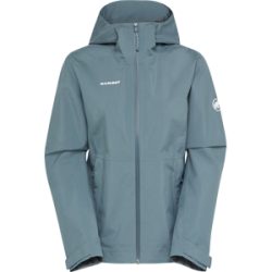 Mammut Leichte, zuverlässige Hardshelljacke zum Wandern Linard Light HS Hooded Jacket Women Grau XL
