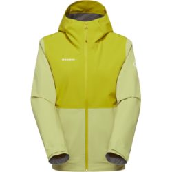 Mammut Leichte, zuverlässige Hardshelljacke zum Wandern Linard Light HS Hooded Jacket Women Gelb M