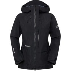 Mammut Minimalistische GORE-TEX Pro Hardshell-Bergjacke Eiger Nordwand Advanced HS Hooded Jacket Women Schwarz M