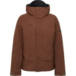 Mammut Leichte, isolierte Hardshell-Skijacke Haldigrat GTX HS Thermo Hooded Jacket Men Brown XL