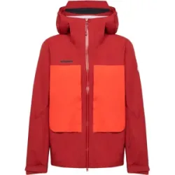 Mammut Leichte Hardshell-Skitourenjacke Skintrack HS Hooded Jacket Men Rot M