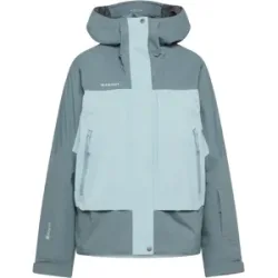 Mammut Leichte, isolierte Hardshell-Skijacke Haldigrat GTX HS Thermo Hooded Jacket Women Blau M