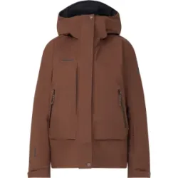 Mammut Leichte, isolierte Hardshell-Skijacke Haldigrat GTX HS Thermo Hooded Jacket Women Brown M